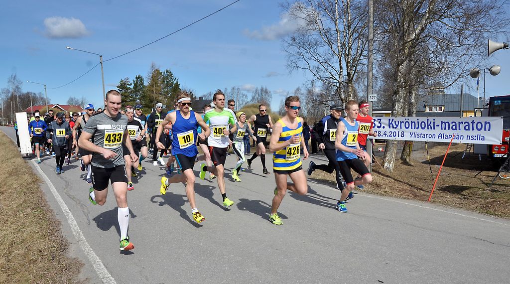 Matti Taini Kyrönjoki-maratonin nopein - Pohjankyrö - lehti